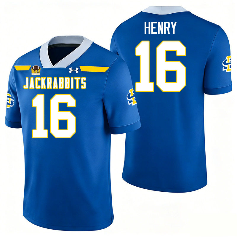 South Dakota State Jackrabbits #16 Jack Henry College Football Jerseys,Uniforms-Royal